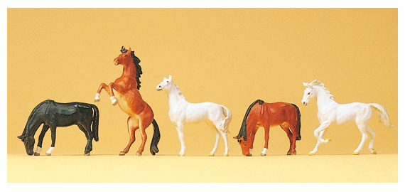 Preiser 10156 x 5 Horses