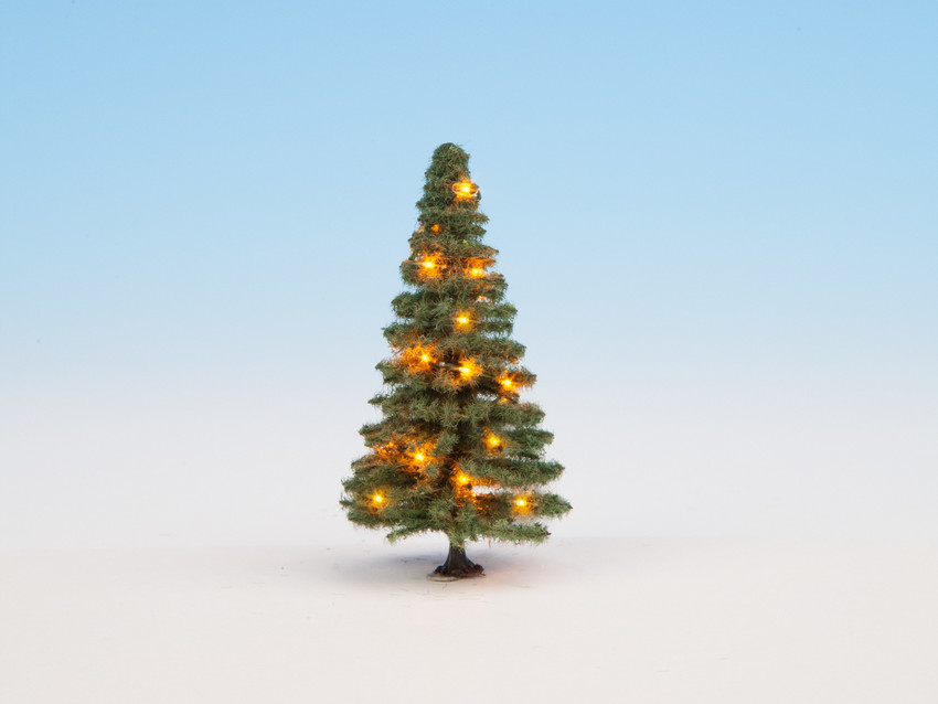 Noch Iluminated Christmas Tree green, with 20 LEDs 8 cm high 22121