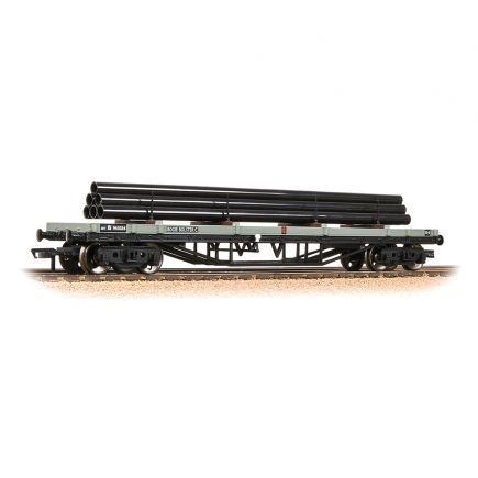 Bachmann 33-929C 30 Ton Bogie Bolster BR Grey with Pipe Load
