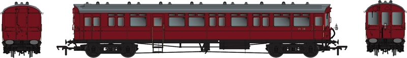Dapol 4P-004-007D GWR Diagram N 59' Autocoach in BR Maroon No. W38 DCC Fitted