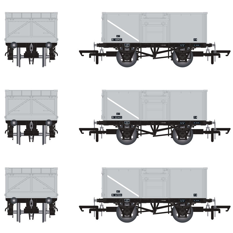 Accurascale ACC1023 16T Mineral Wagon x 3 Pack BR Freight Grey