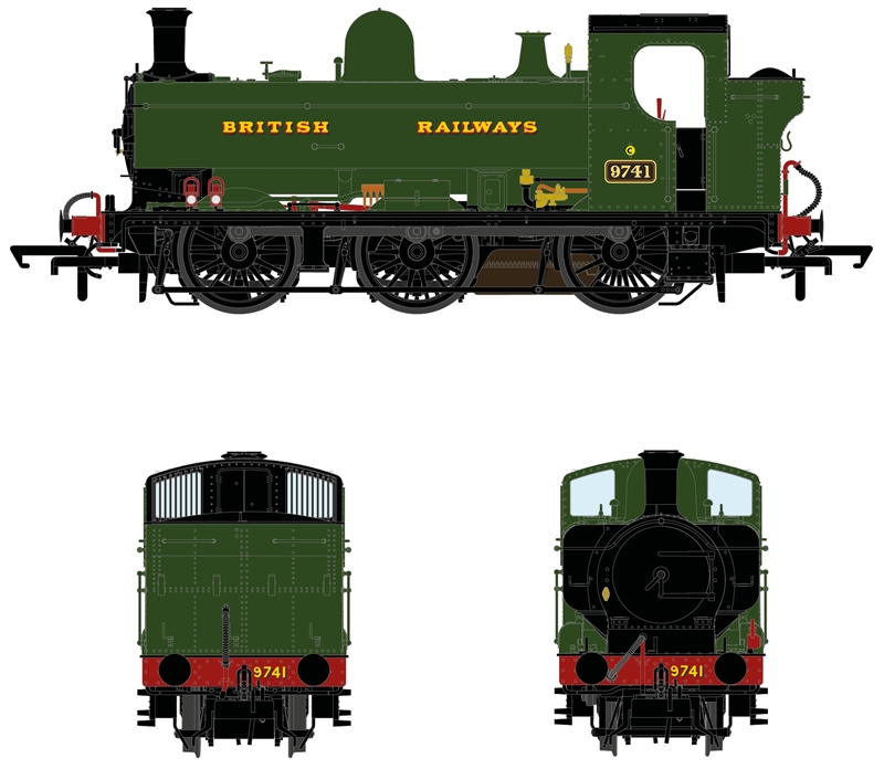Accurascale ACC2885-DCC Class 8750 Pannier 0-6-0PT 9741 in BR Green with British Railways Lettering DCC Sound