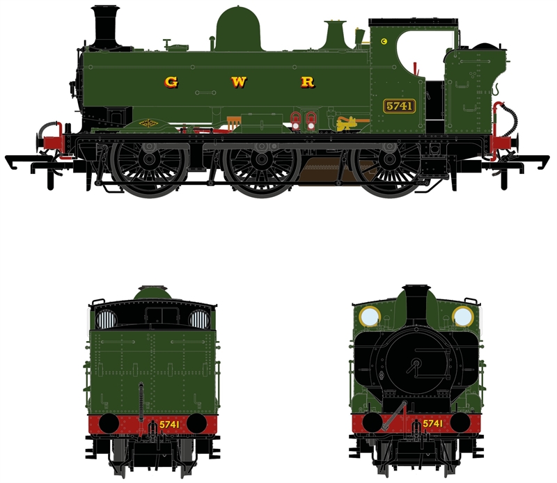 Accurascale ACC2972-DCC Class 57xx Pannier 0-6-0PT 5741 in GWR Green with G W R Lettering DCC Sound