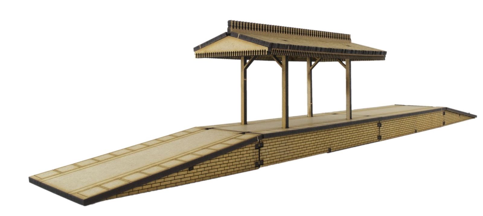 WW Scenics Double Platform with On/Off Ramps and Canopy P002