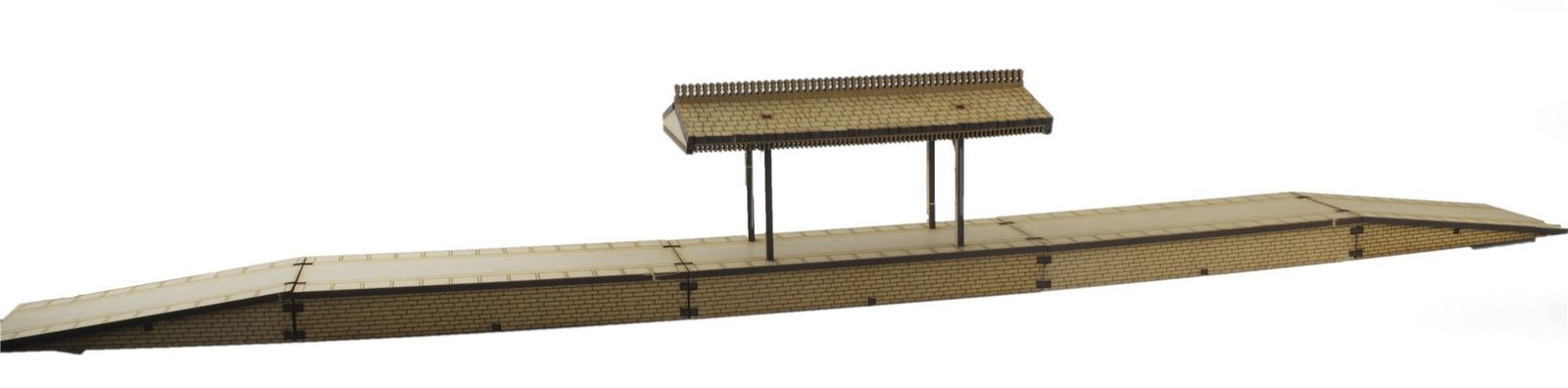 WW Scenics Long Double Platform with On/Off Ramps and Canopy P005