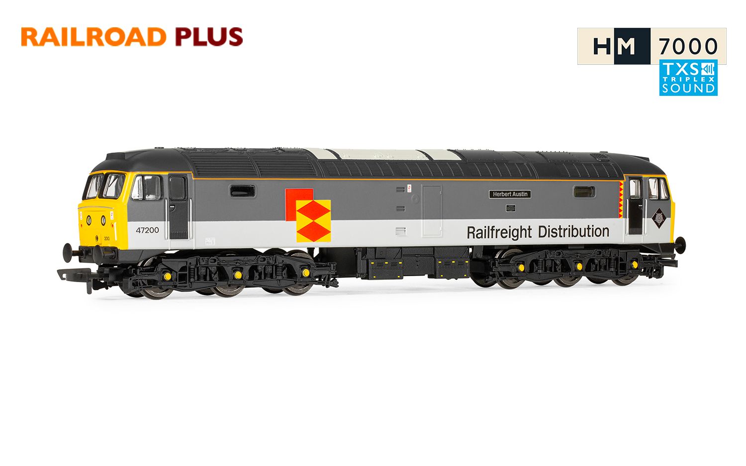 Hornby R30321TXS RailRoad Plus BR Railfreight Class 47 Co-Co 47188