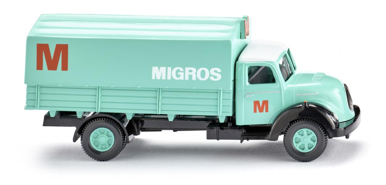 Wiking Flatbed Lorry Migros 042602