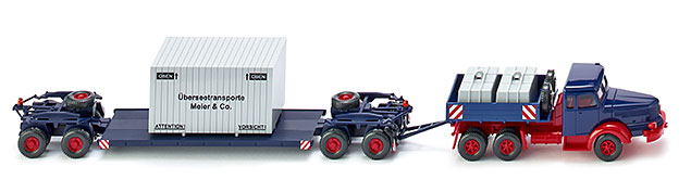 Wiking Titan Flatbed Truck with Low Loader 085136