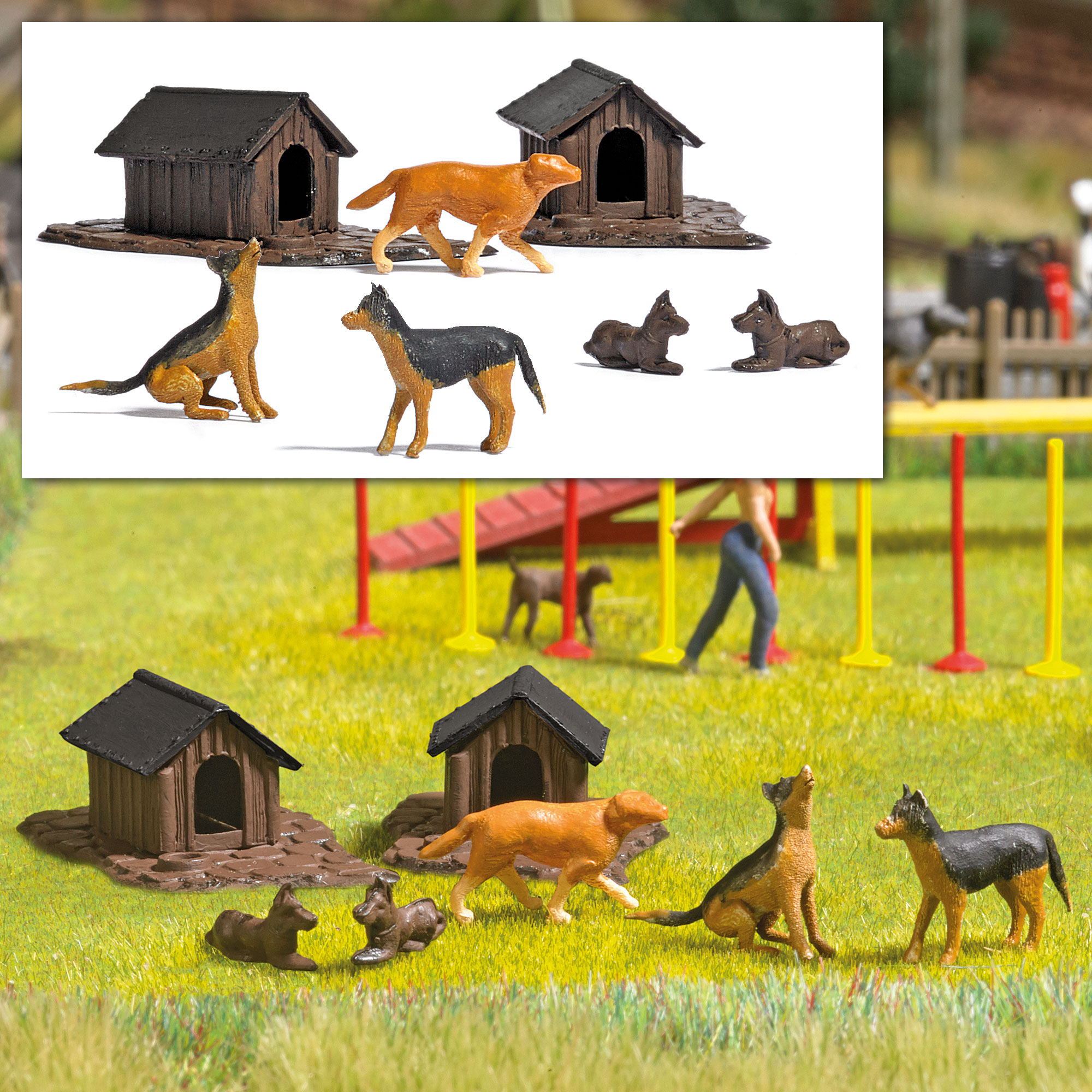 Busch Dog Houses and Dogs 1197