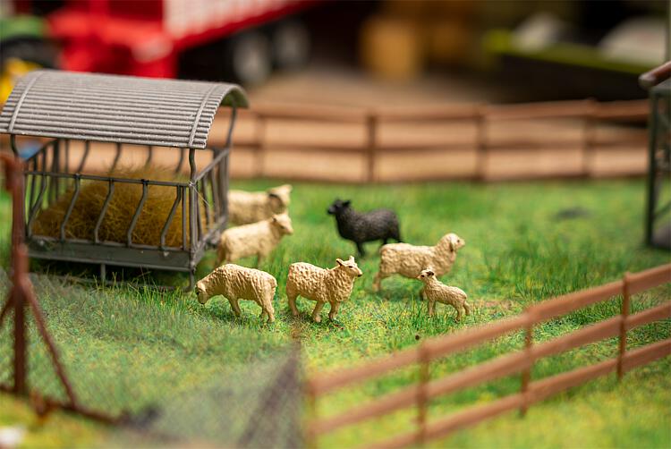 Faller 180236 Sheep Figurine Set with Sound Effects 