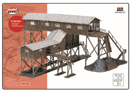 Model Power Old Coal Mine Building Kit 316