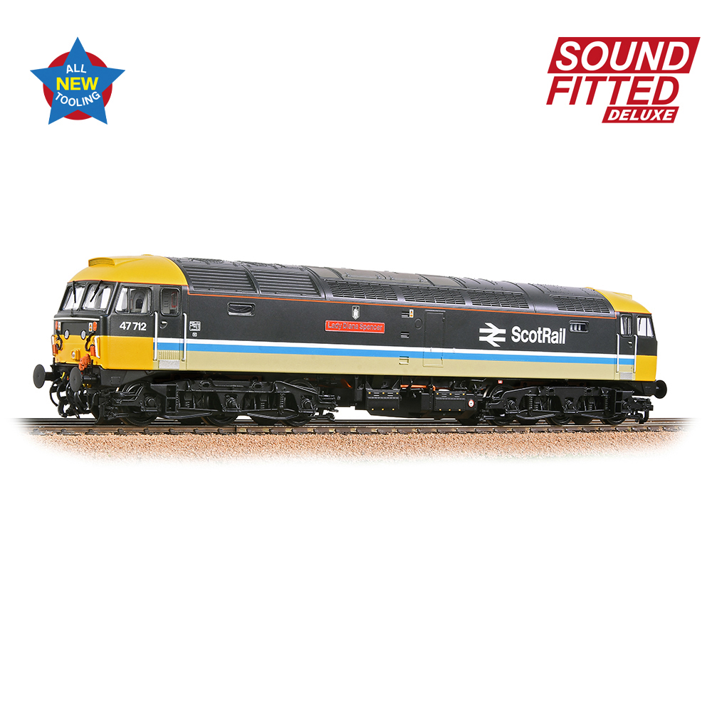 Bachmann 35-412SFX Class 47/7 47712 'Lady Diana Spencer' BR ScotRail DCC Sound Fitted Deluxe