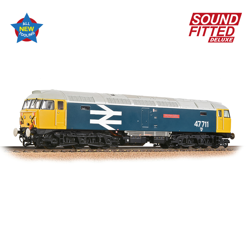 Bachmann 35-415SFX Class 47/7 47711 'Greyfriars Bobby' BR Blue Large Logo DCC Sound Fitted Deluxe