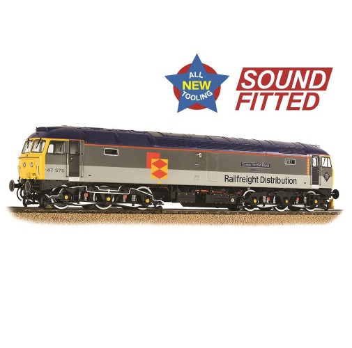 Bachmann 35-419SF Class 47/3 47375 Tinsley Traction Depot BR RF Distribution European with DCC Sound