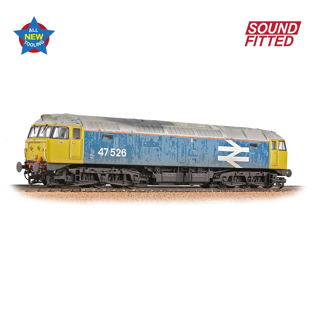 Bachmann 35-421SF Class 47/4 47526 BR Blue Large Logo Weathered with DCC Sound