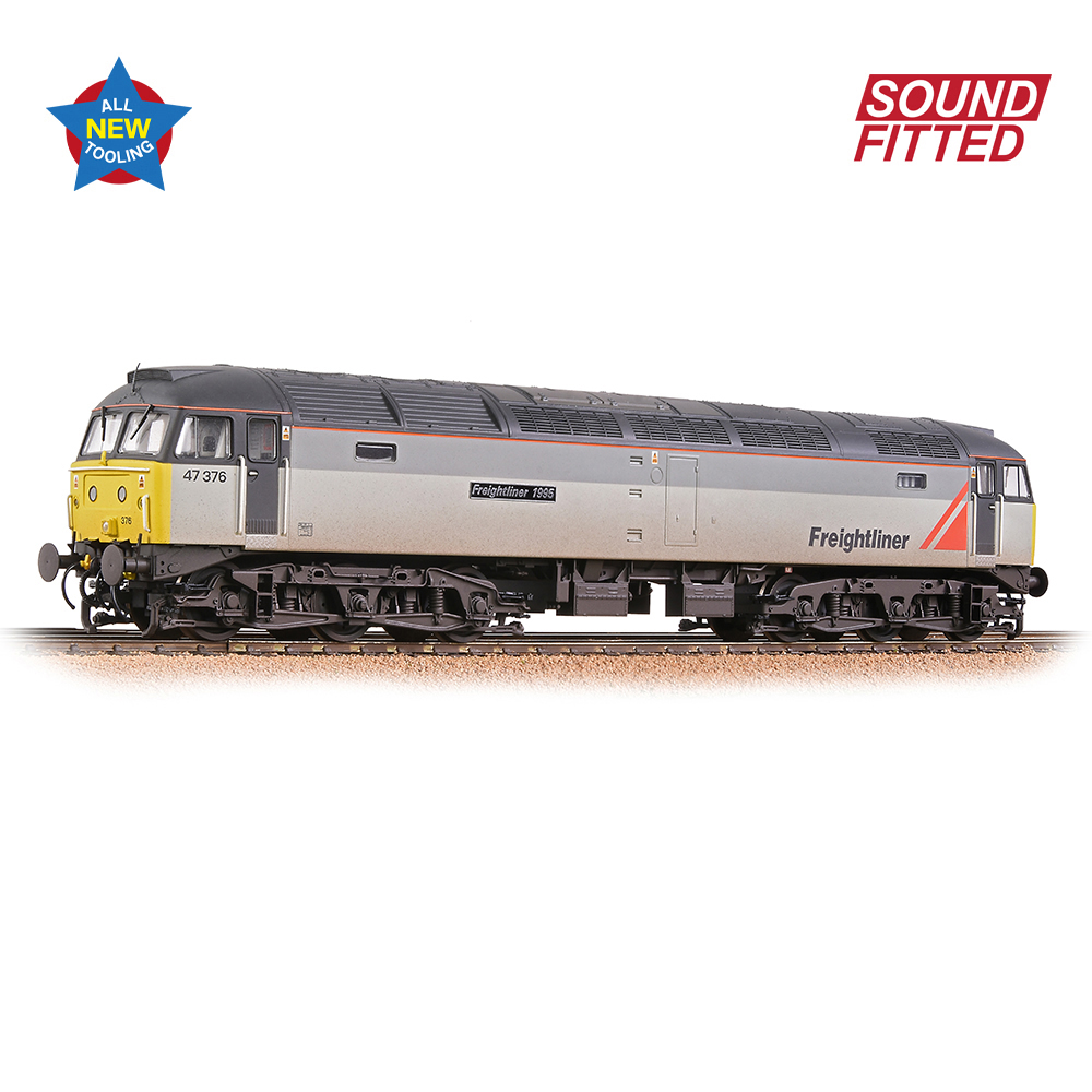 Bachmann 35-430SF Class 47/3 47376 'Freightliner 1995' Freightliner Grey Weathered with DCC Sound