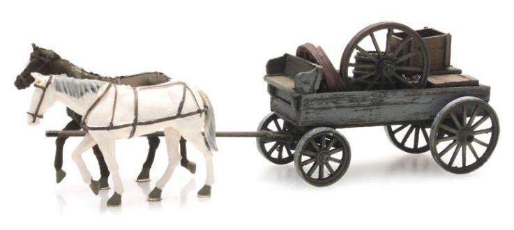 Artitec Wagon Horses with Cart (no Load) 387286