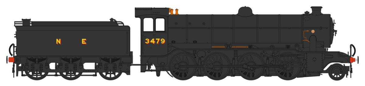Heljan 3940 Gresley O2/4 3479 LNER Black