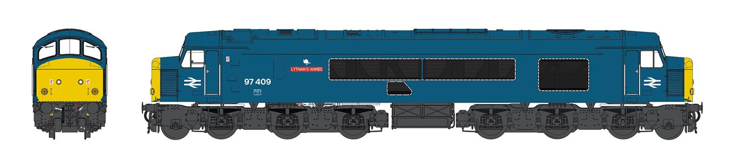 Heljan 45303 Class 45 97409 Lythams St Annes BR Tinsley Blue Weathered