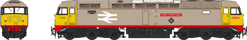 Heljan 4722 Class 47 214 'Tinsley Traction Depot' BR Railfreight Grey
