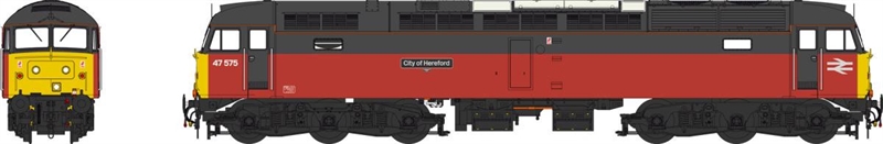 Heljan 4726 Class 47 575 'City of Hereford' BR Parcels Red/Grey
