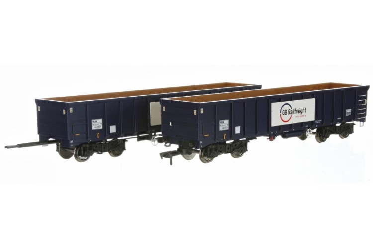 Dapol 4F-025-015 MJA Bogie Box Wagons GB Railfreight 502027/028