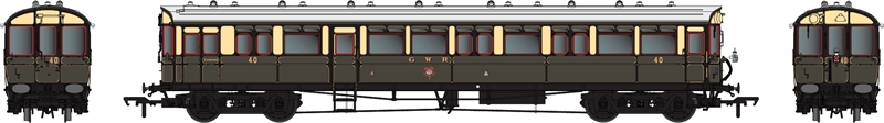 Dapol 4P-004-002 GWR Diagram N 59' Autocoach in GWR lined chocolate & cream No. 40 DCC Ready