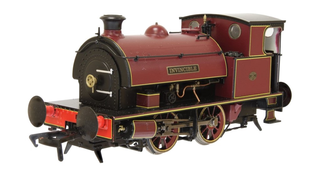 Dapol 4S-024-003S Hawthorn Leslie 0-4-0 Invincible Maroon Lined Straw DCC Sound