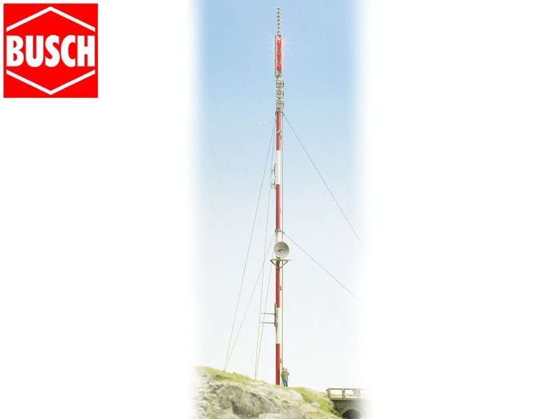 Busch 5965 Transmitter Mast With Red Blinking LEDs