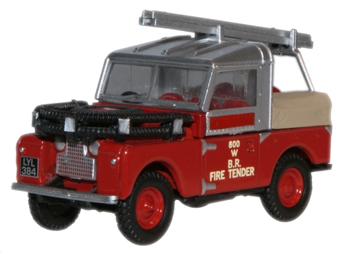 Oxford Diecast British Rail Land Rover 88 Fire Tender 76LAN188015