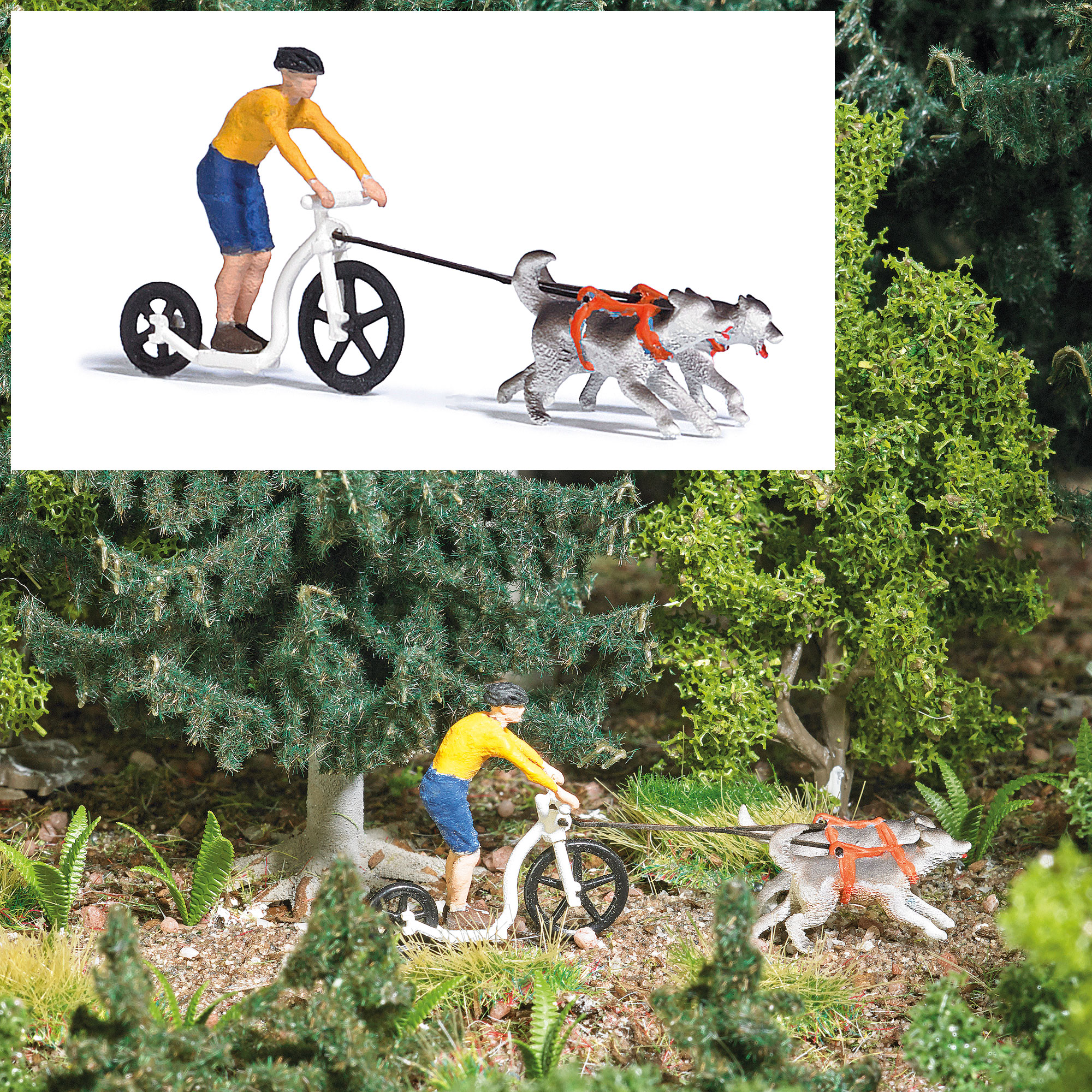 Busch Ready Made Scene Dogscooting 7814