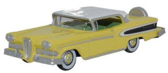 Oxford Diecast Edsel Citation 1958 Yellow/Frost White 87ED58002