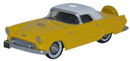 Oxford Diecast Ford Thunderbird 1956 Goldenglow Yellow/Colonial White 87TH56005