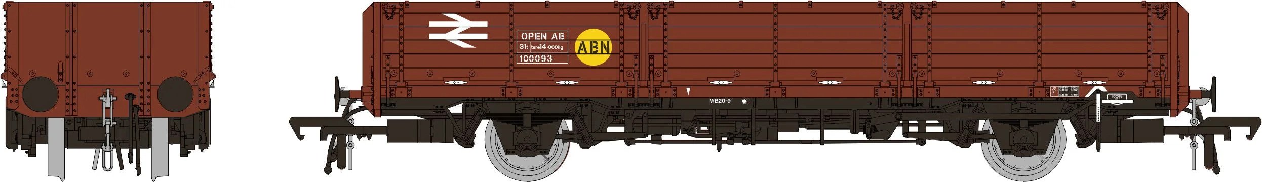 Rapido Trains 915001 OAA No. 100093, BR bauxite