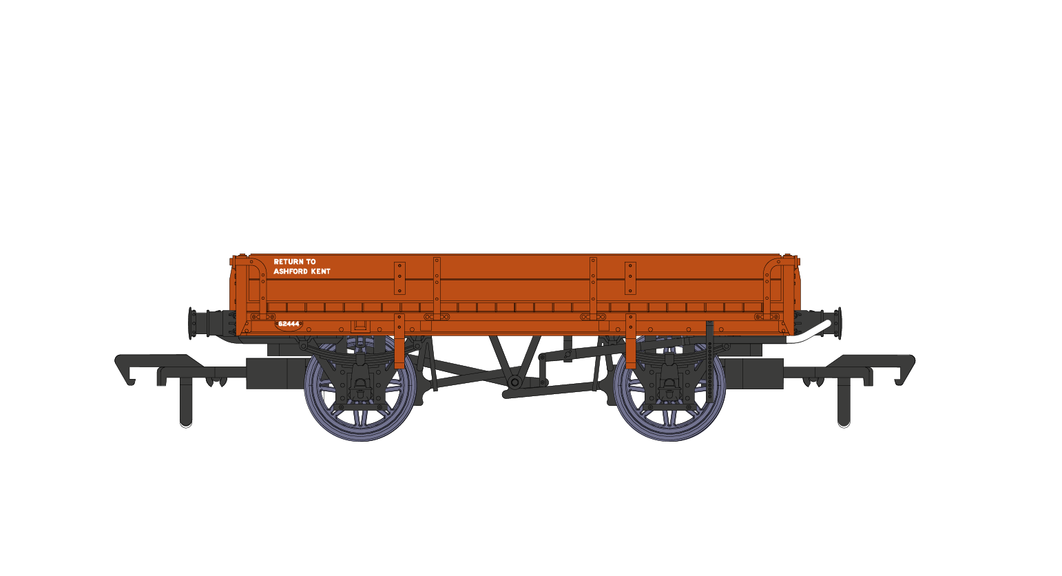 Rapido Trains 928008 D1744 Ballast Wagon BR Departmental 62444