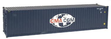Walthers Cornerstone 40' Hi-Cube cont CMA/CGM 933-2067