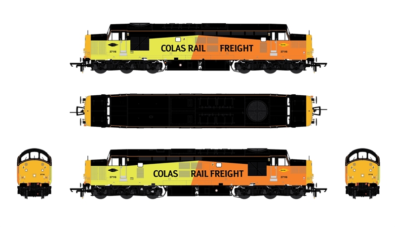 Accurascale ACC2614 Class 37/0 37116 in Colas Rail Freight Orange, Yellow & Black