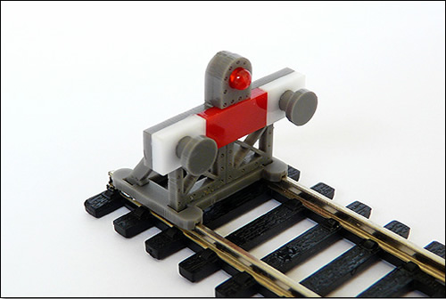 Proses HO/OO Pack of Two Laser Cut Buffer Stop Kit With Light BF-HO-05