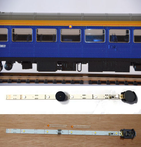 Train Tech CL120 Cool White set of 2 strips with Amber Lights with Modern Doors Sound x 2 Pack