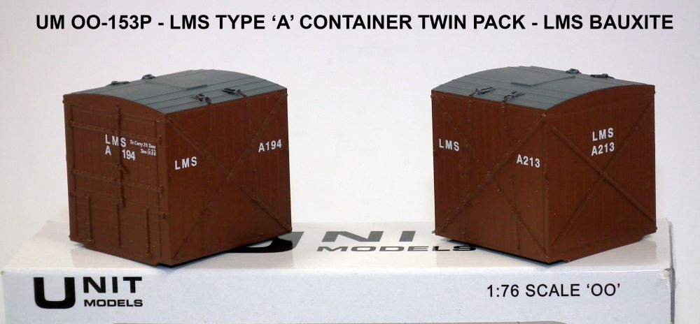 Unit Models OO-153P x 2 Type A Containers LMS Bauxite