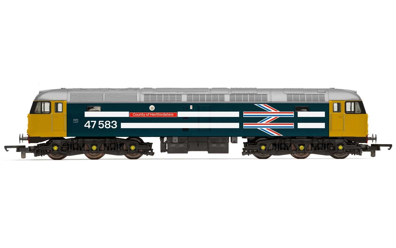Hornby R30040TTS RailRoad Plus BR Class 47 Co-Co 47583 County of Hertfordshire with TTS Sound