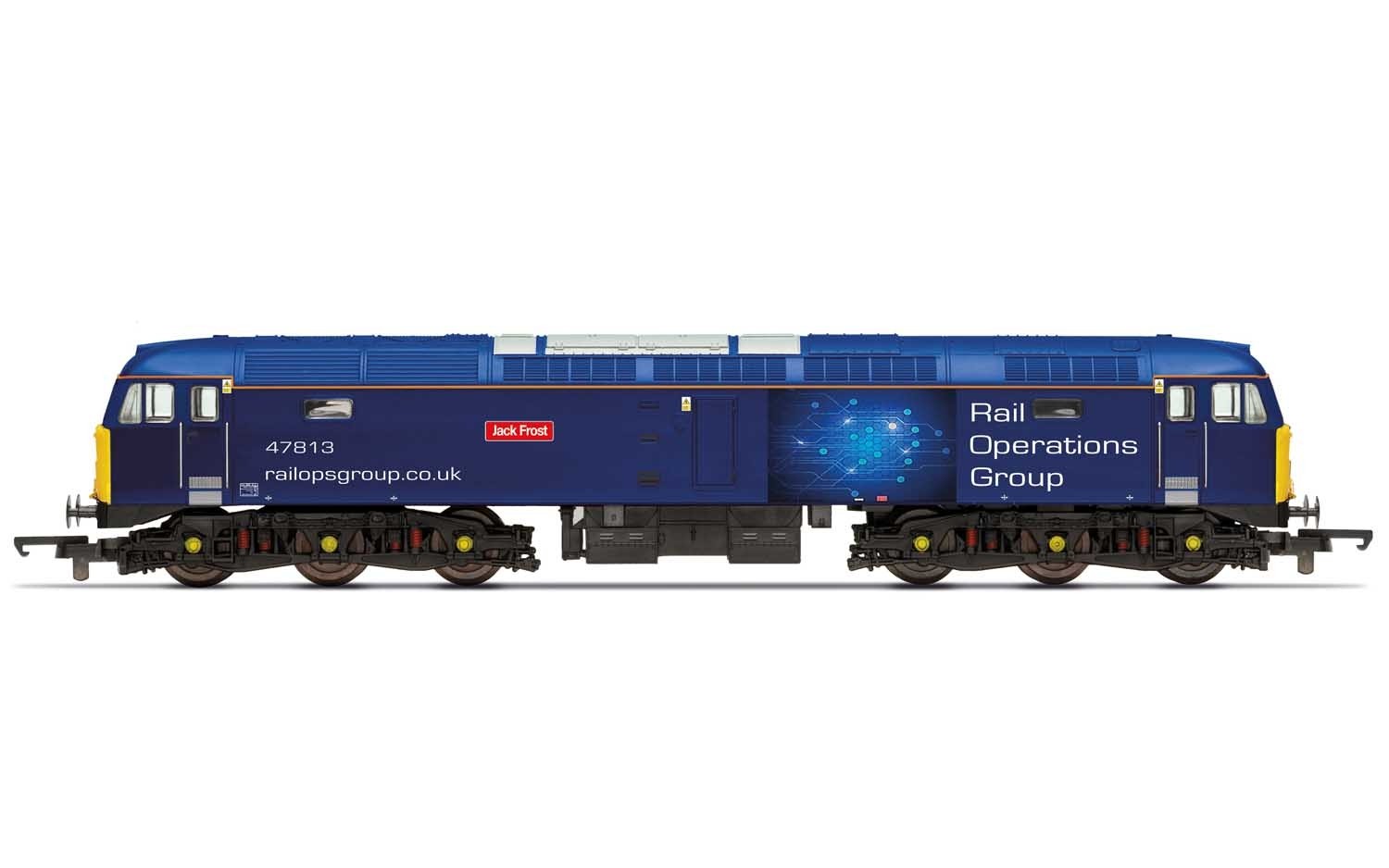 Hornby R30042TTS RailRoad Plus ROG Class 47 Co-Co 47813 Jack Frost with TTS Sound