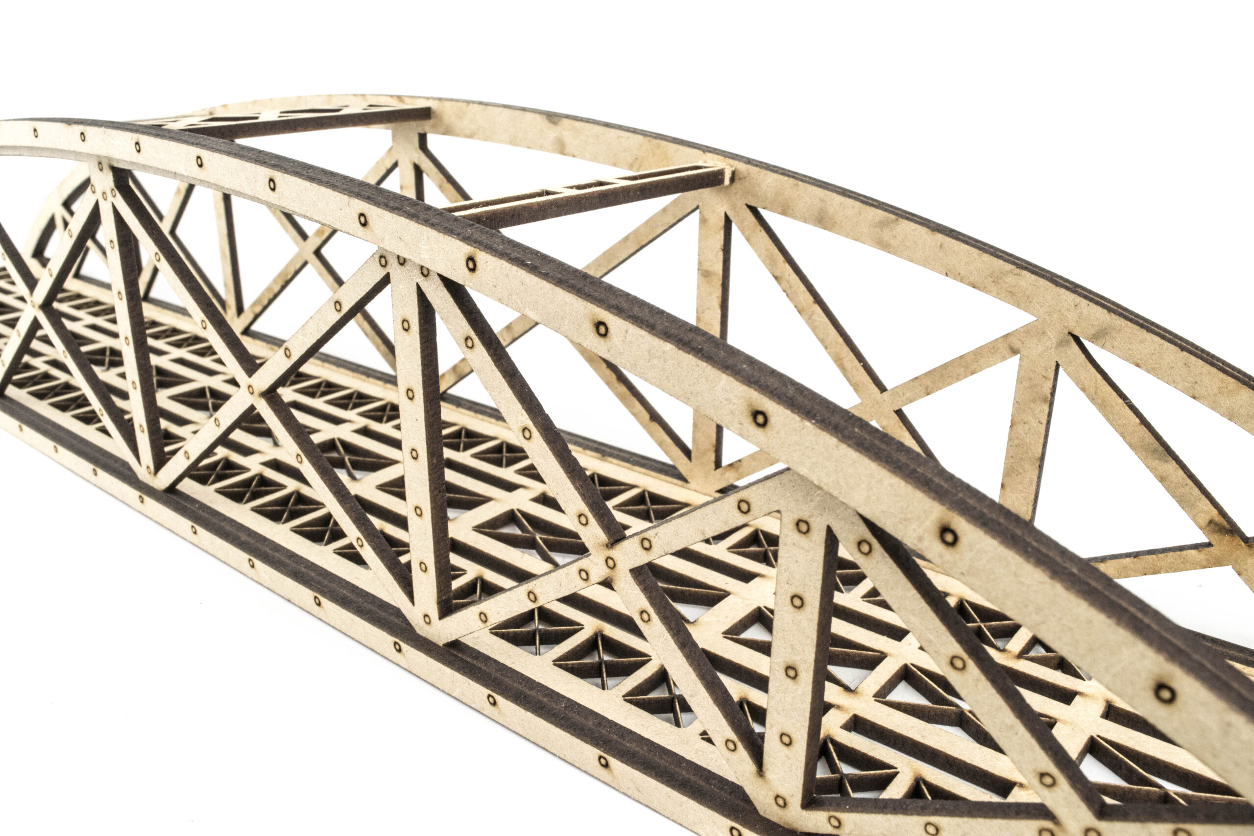 WW Scenics Single Track Bowstring Unpainted Bridge 400 mm S014